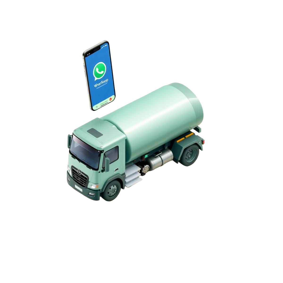Call Diesel doorstep diesel delivery truck with WhatsApp ordering and GPS tracking